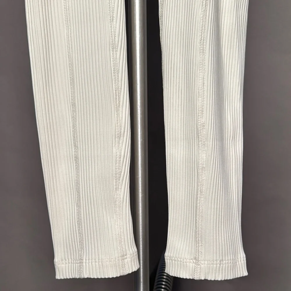 NWT YEAR OF OURS Ribbed Football Leggings Lace-Up Pants • White • XS - Picture 10 of 14